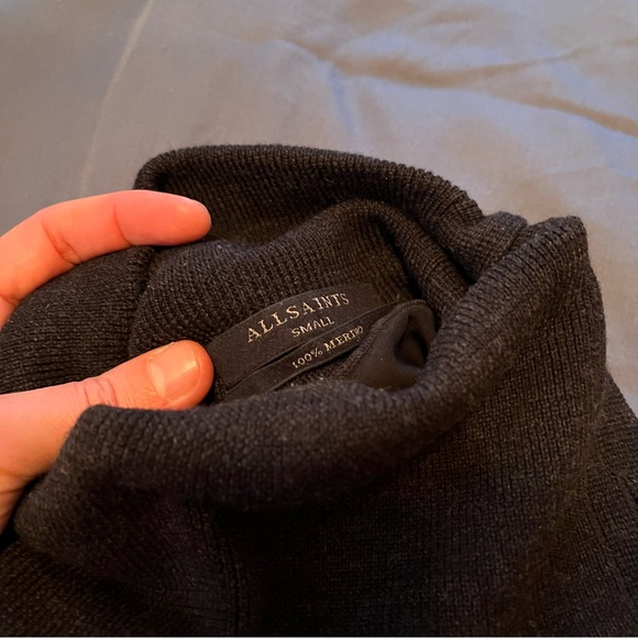 Allsaints Merino silky dark grey Flik dress size small - Picture 7 of 8